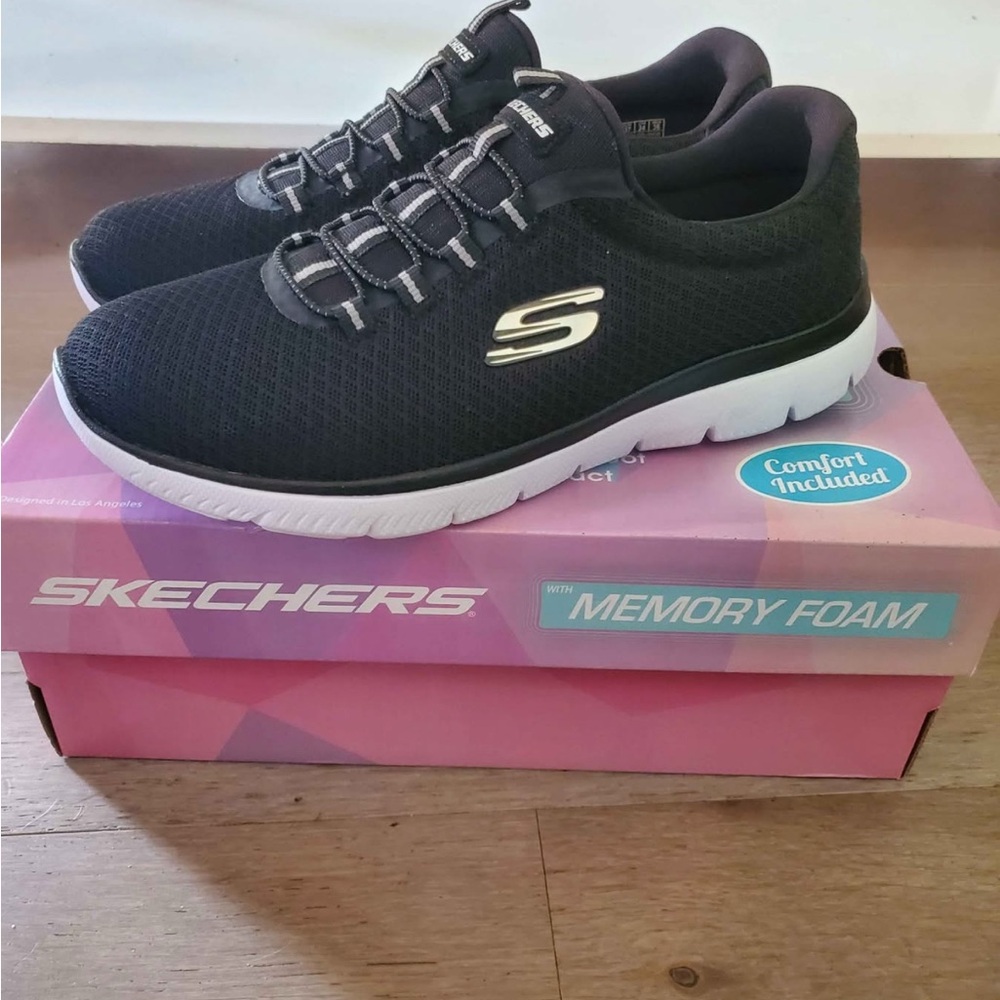 Skechers Black Athletic Shoes with Memory Foam